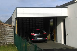 Carport Abri voiture Morbihan ossature bardage Silvadec