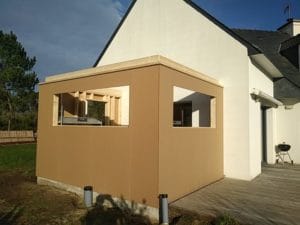 Façade extension ossature bois Agepan Morbihan
