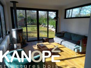 Salon véranda bois Arradon