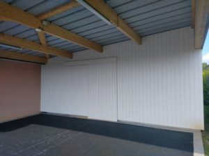 Couverture bac acier sur carport Morbihan