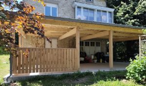 Charpente Douglas abri voiture